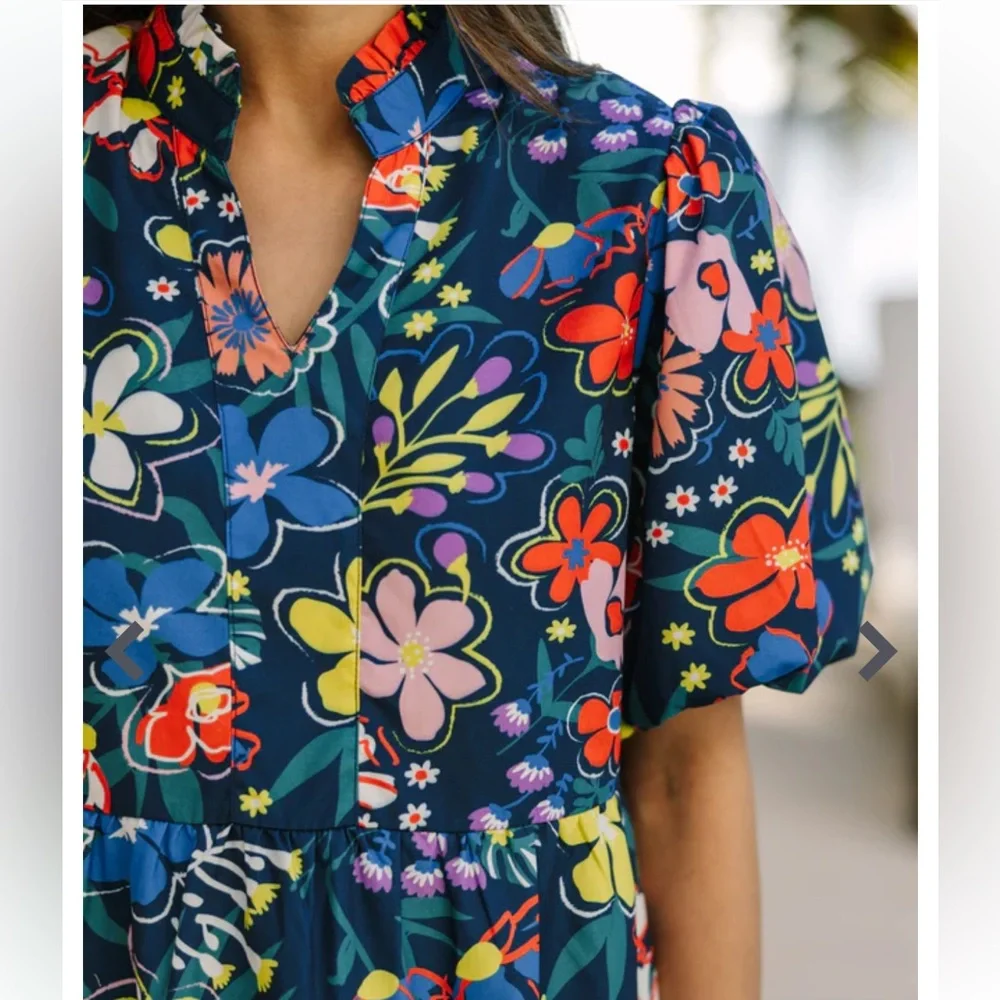 THML Colorful Floral Mini Dress - Picture 5 of 14